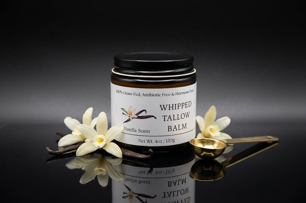 4 oz Whipped Tallow Balm - Vanilla Scent