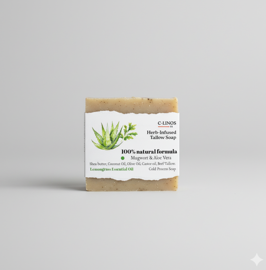 Mugwort & Aloe Vera Soap with Lemongrass Scent