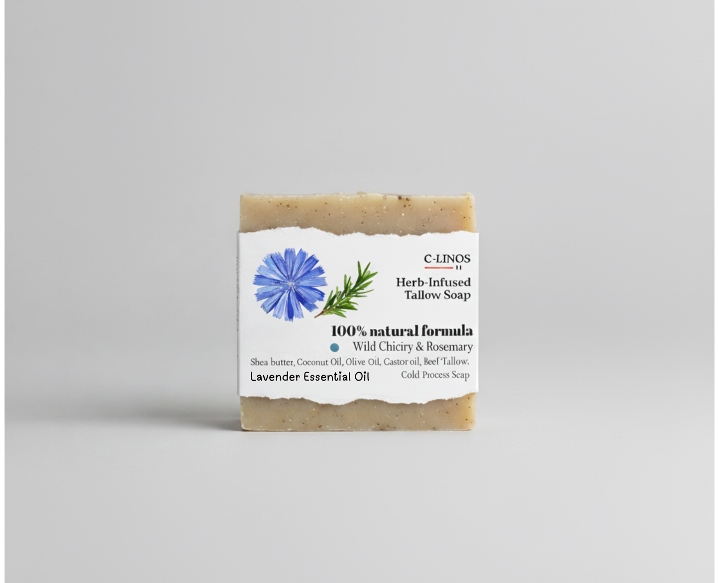 Wild Chicory & Rosemary Soap with Lavender scent