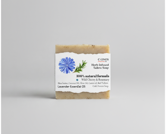 Wild Chicory & Rosemary Soap with Lavender scent